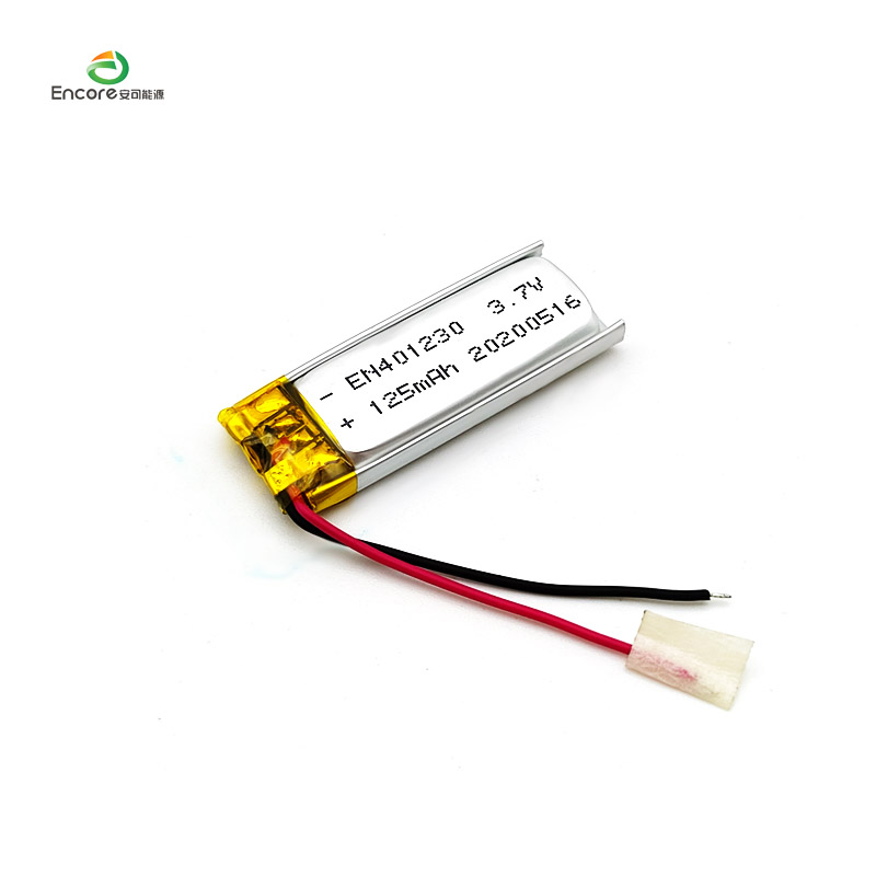 3.7v 125mah स्मार्ट पहनने योग्य उपकरण लाइपो बैटरी