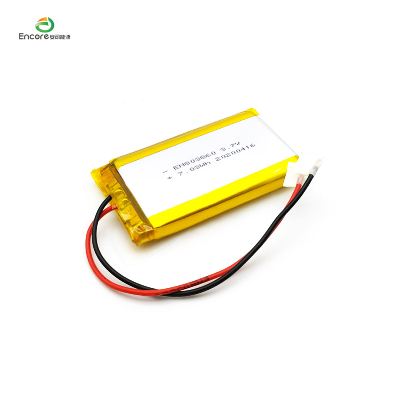 3.7v 2000mah ली पॉलिमर बैटरी