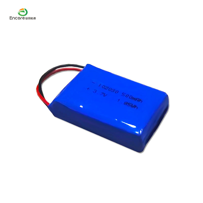 3.7v 500mah 1.85wh लाइपो बैटरी