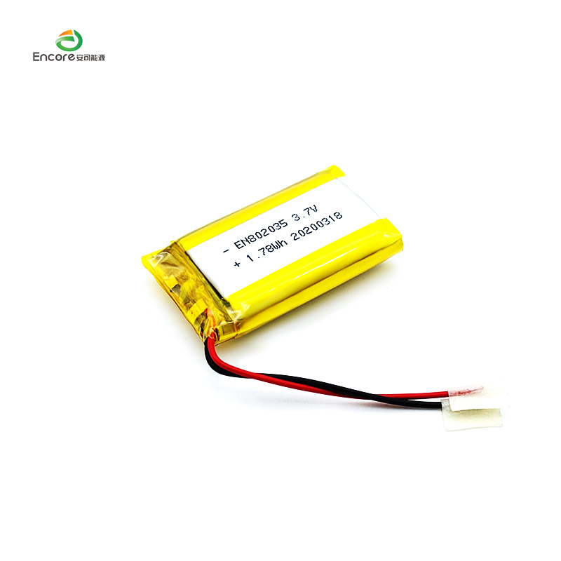 802035 3.7v 480mah ली पॉलिमर बैटरी